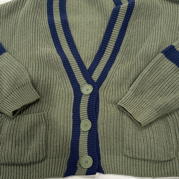 525 America Green and Navy Cardigan - Picture 3 of 6